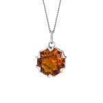 Fiorelli Silver Orange CZ Pendant | Sacral Chakra
