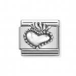 Nomination Silver Oxidised Sacred Heart Charm
