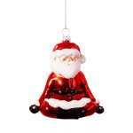 Yoga Santa Shaped Bauble Christmas Decoration