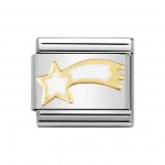 Nomination 18ct Gold White Shooting Star Charm.