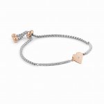 Milleluci Rose Gold Plated Stainless Steel Heart Bracelet