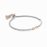 Milleluci Rose Gold Plated Stainless Steel Infinity Bracelet