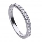 DiamonFire Silver Half Eternity Zirconia Ring