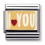 Nomination 18ct Gold I Love You Charm.