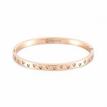 Infinito S/S Rose gold & White CZ Bangle