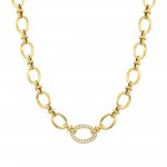 Nomination Affinity Gold Stainless Steel & CZ Necklace