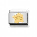 Nomination 18ct Gold Velo France Map Charm.