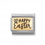 Nomination Gold Happy Easter Plate Charm