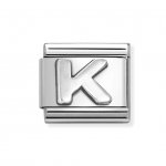 Nomination Silver Shine Initial K Charm.