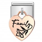 Nomination Rose Gold Heart Family Charm