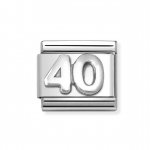 Nomination Silver Number 40 Charm