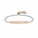 Milleluci Steel & Rose PVD plated White CZ Star Bracelet