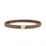 Nomination Extension Mocha Stainless Steel CZ Heart Stretch Bracelet