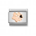 Nomination 9ct Rose Gold & Enamel Dog Pawprint Charm