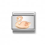Nomination 9ct Rose Gold Swan Charm.