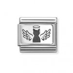 Nomination Silver Angel Cat Charm