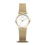 Ladies Bering Stainless Steel Gold Plate Bracelet Watch.