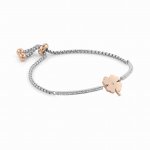 Milleluci Rose Gold Plated Stainless Steel Clover Bracelet