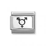 Nomination Silver Transgender Charm