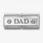 Nomination Double Engraved DAD With Hex Screws Silver