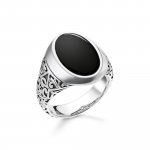 Thomas Sabo Silver Onyx Signet Ring (W1/2)