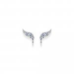 Thomas Sabo Silver Ear Studs Phoenix wing with blue stones