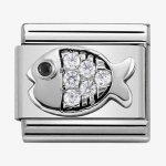 Nomination Stainless Steel & Silver Shine CZ Fish Charm.