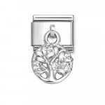 Nomination Drop Silver CZ Tree Of Life Charm.