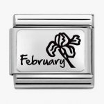 Nomination Silver February Flower Charm