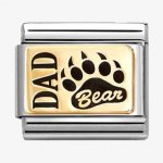Nomination Gold CLASSIC Dad Bear Paw Print Charm
