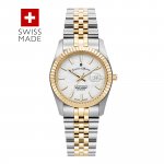 Jacques du Manoir | Swiss-made Ladies Inspiration Passion Silver & Gold Plated Bracelet Watch