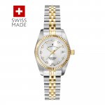 Jacques du Manoir | Swiss-made Ladies Inspiration Silver & Gold Plated Bracelet Watch