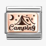 Nomination Rose Gold Camping Tent Charm