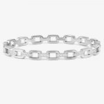 Pretty Bangles Silver plated & White CZ Bangle