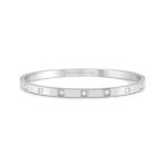 Nomination Pretty Bangles Stainless Steel & White Square CZ Bangle