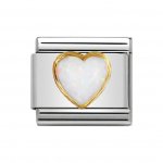 Nomination 18ct Gold Heart shaped Opal Charm