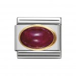 Nomination 18ct Gold Oval shaped Natural Ruby Charm