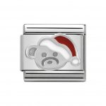 Nomination Classic Silver Teddy with Santa Hat Charm.