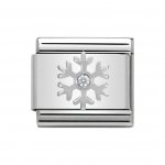 Nomination Classic Silver CZ set White Snowflake Charm.