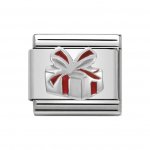 Nomination Classic Silver Red Bow Gift Charm.
