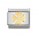 Nomination 18ct Gold Four-Leaf Clover Charm.