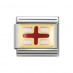 Nomination St Georges Cross England Flag Charm