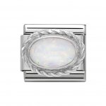 Nomination Silver Oval shaped Opal Charm