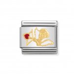 Nomination 18ct & Enamel Cupid with Heart Charm.