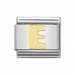 Nomination 18ct Gold Initial E Charm.