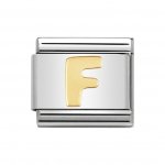 Nomination 18ct Gold Initial F Charm.