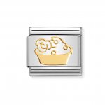 Nomination 18ct Muffin with Flowers Charm.