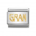 Nomination 18ct Gold Gran writings Charm.