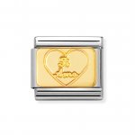 Nomination 18ct Gold Ti Amo Heart Plate Charm.