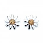 Sterling Silver Vintage Daisy 7mm  Stud Earrings | Just My Gifts